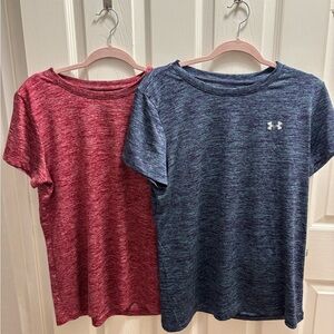 Under Armour Heathered Red and Blue Tees